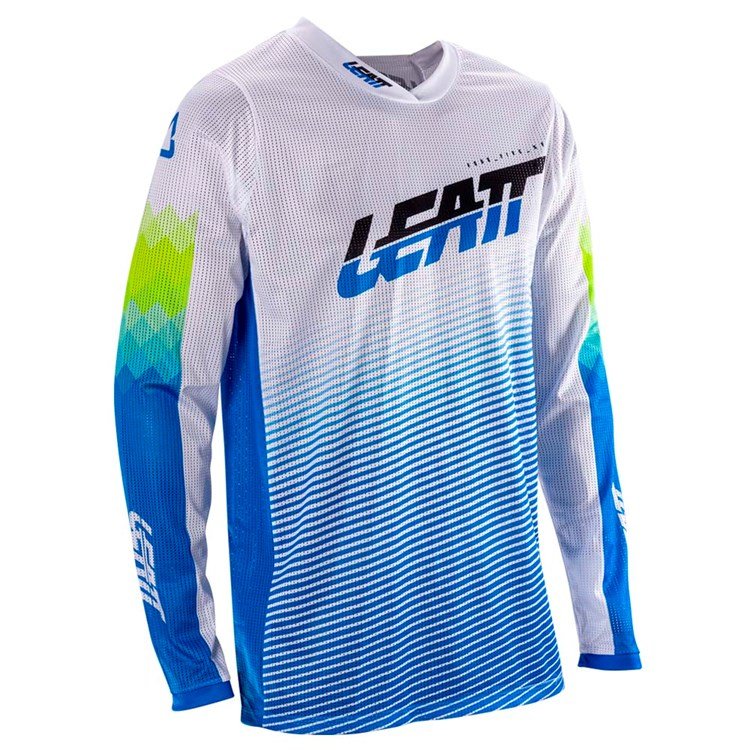 LEATT 2026 SHIRT MOTO 4.5 X - FLOW PIXEL BLUE - ACE Race Shop