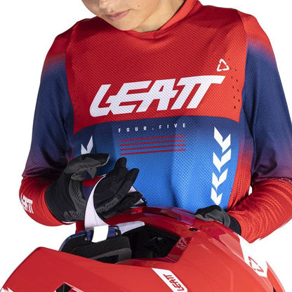 LEATT 2026 SHIRT YOUTH MOTO 4.5 ROYAL BLUE/RED - ACE Race Shop
