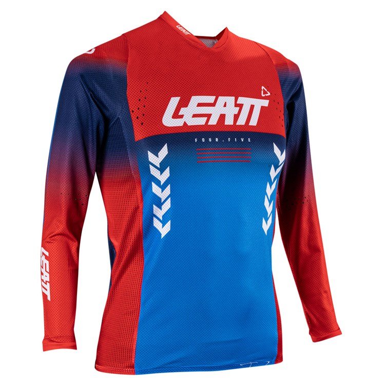 LEATT 2026 SHIRT YOUTH MOTO 4.5 ROYAL BLUE/RED - ACE Race Shop