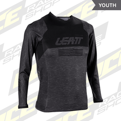 LEATT 2026 SHIRT YOUTH MOTO 4.5 STEALTH BLACK/GREY - ACE Race Shop