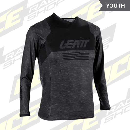 LEATT 2026 SHIRT YOUTH MOTO 4.5 STEALTH BLACK/GREY - ACE Race Shop
