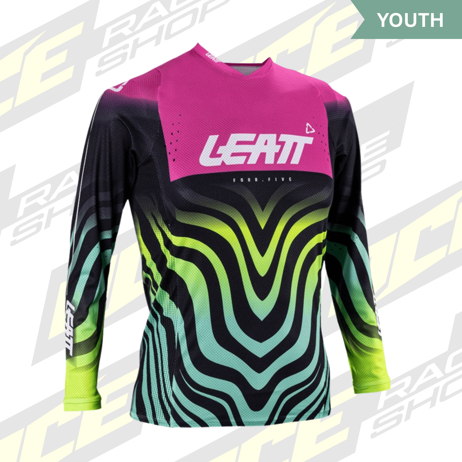 LEATT 2026 SHIRT YOUTH MOTO 4.5 TIGER PINK - ACE Race Shop