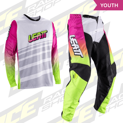 LEATT 2026 YOUTH PANT AND SHIRT KIT 3.5 RETRO PINK - ACE Race Shop