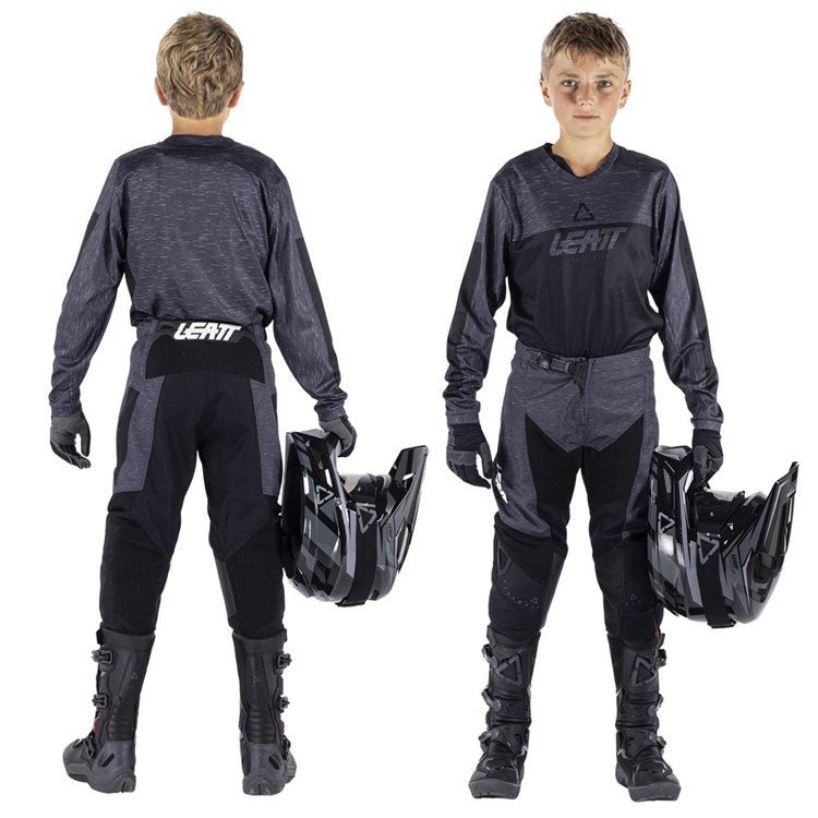 LEATT 2026 YOUTH PANT AND SHIRT KIT 3.5 STEALTH BLACK/GREY - ACE Race Shop