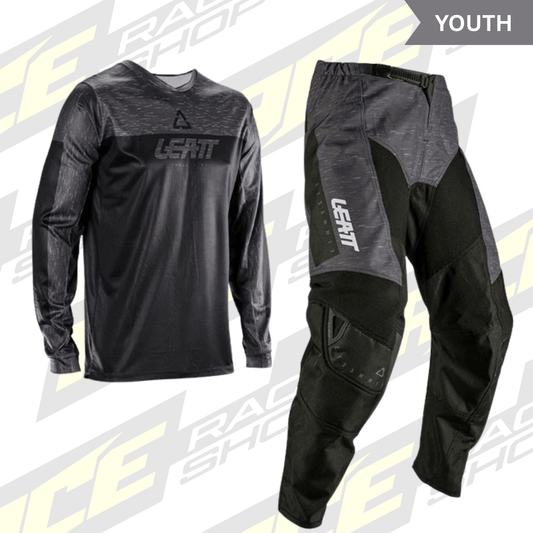 LEATT 2026 YOUTH PANT AND SHIRT KIT 3.5 STEALTH BLACK/GREY - ACE Race Shop
