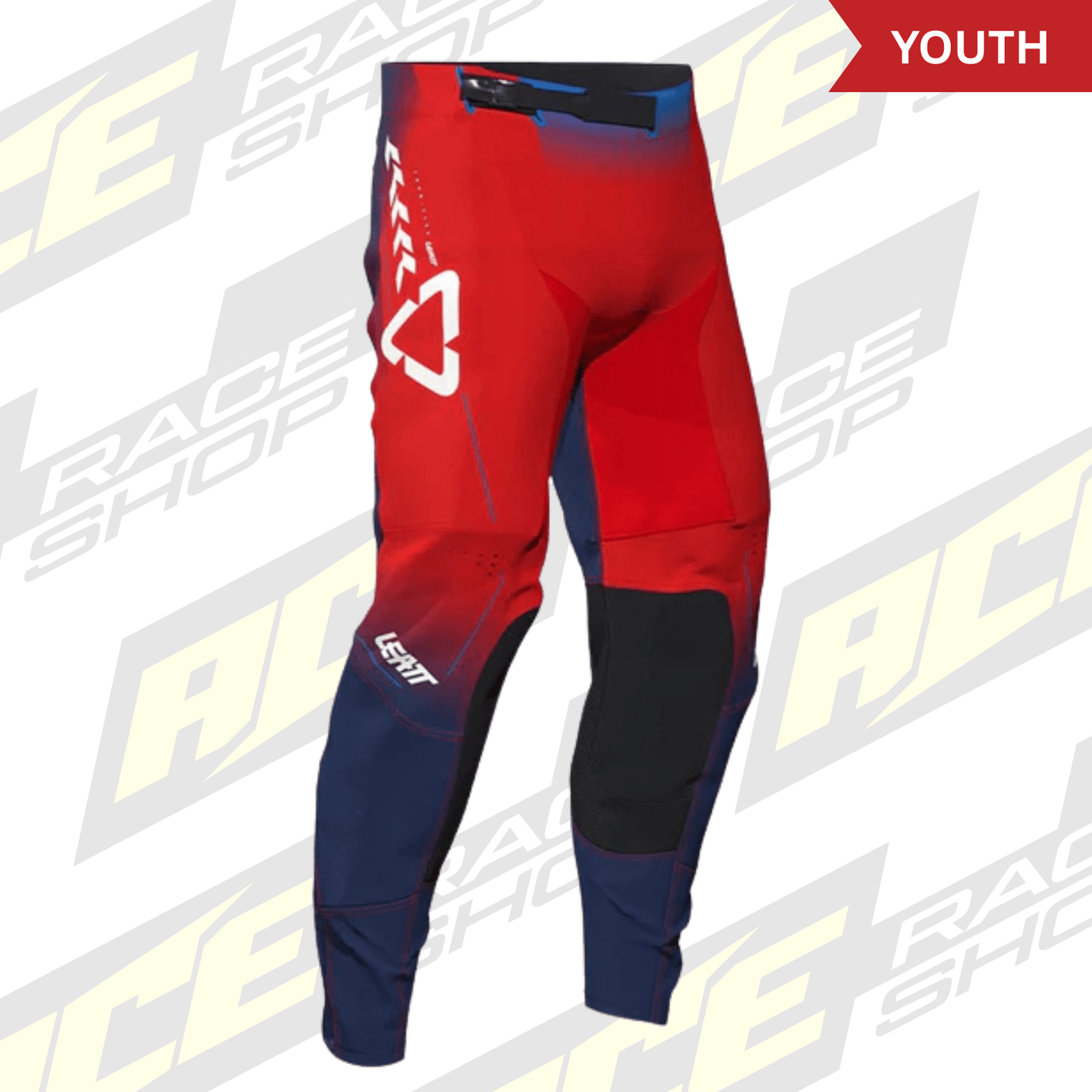 LEATT 2026 YOUTH PANT MOTO 4.5 ROYAL BLUE/RED - ACE Race Shop