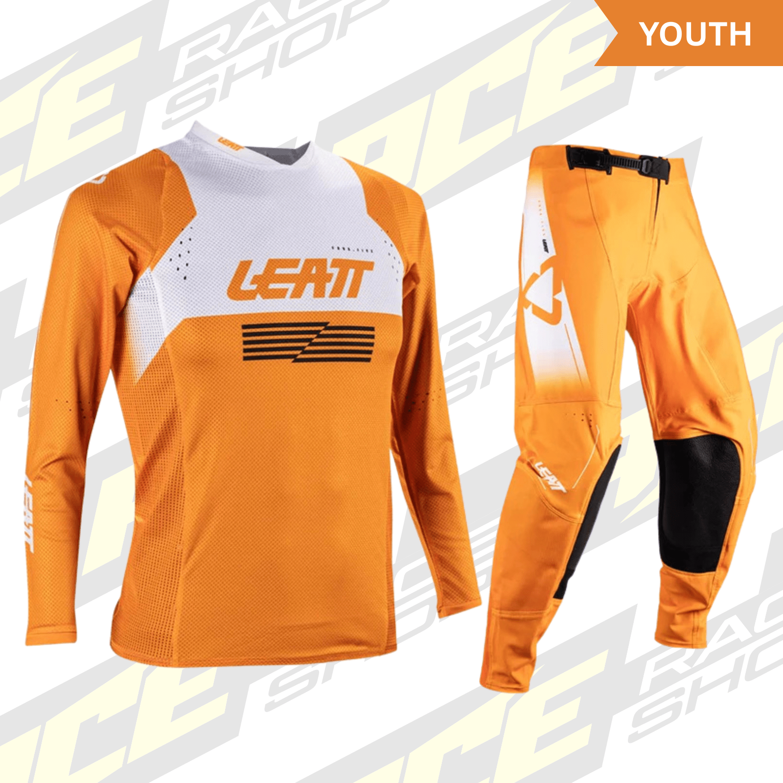 LEATT 4.5 2026 YOUTH / KIDS MX MOTOCROSS KIT COMBO - ORANGE - ACE Race Shop