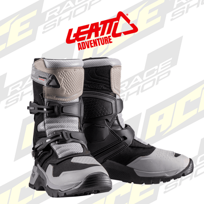 LEATT ADVENTURE BOOT 7.5 X-FLOW BLACK/GREY / GREEN LANE TRAIL RIDING - ACE Race Shop
