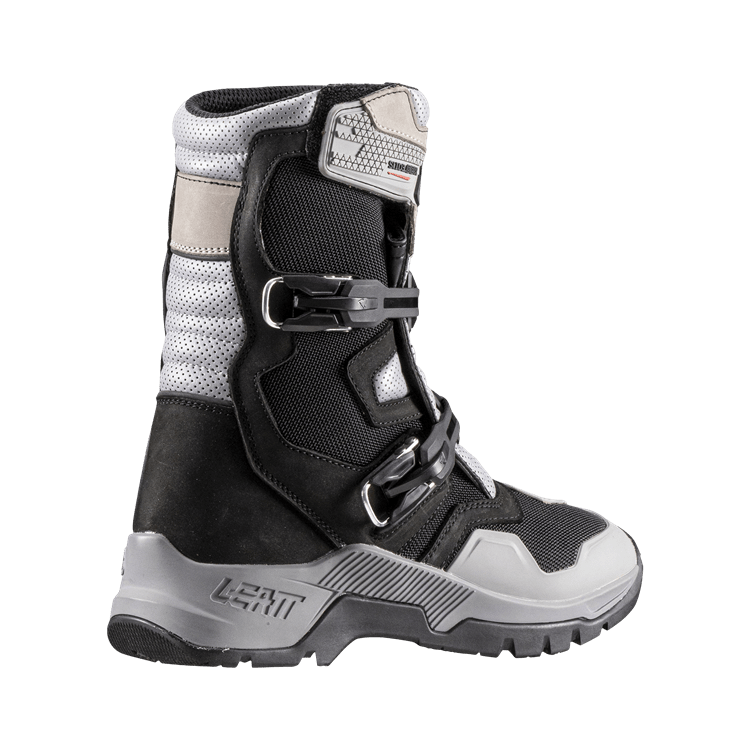 LEATT ADVENTURE BOOT 7.5 X-FLOW BLACK/GREY / GREEN LANE TRAIL RIDING - ACE Race Shop