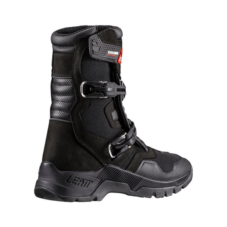 LEATT ADVENTURE BOOT 7.5 X-FLOW SHORT BLACK / GREEN LANE TRAIL RIDING - ACE Race Shop