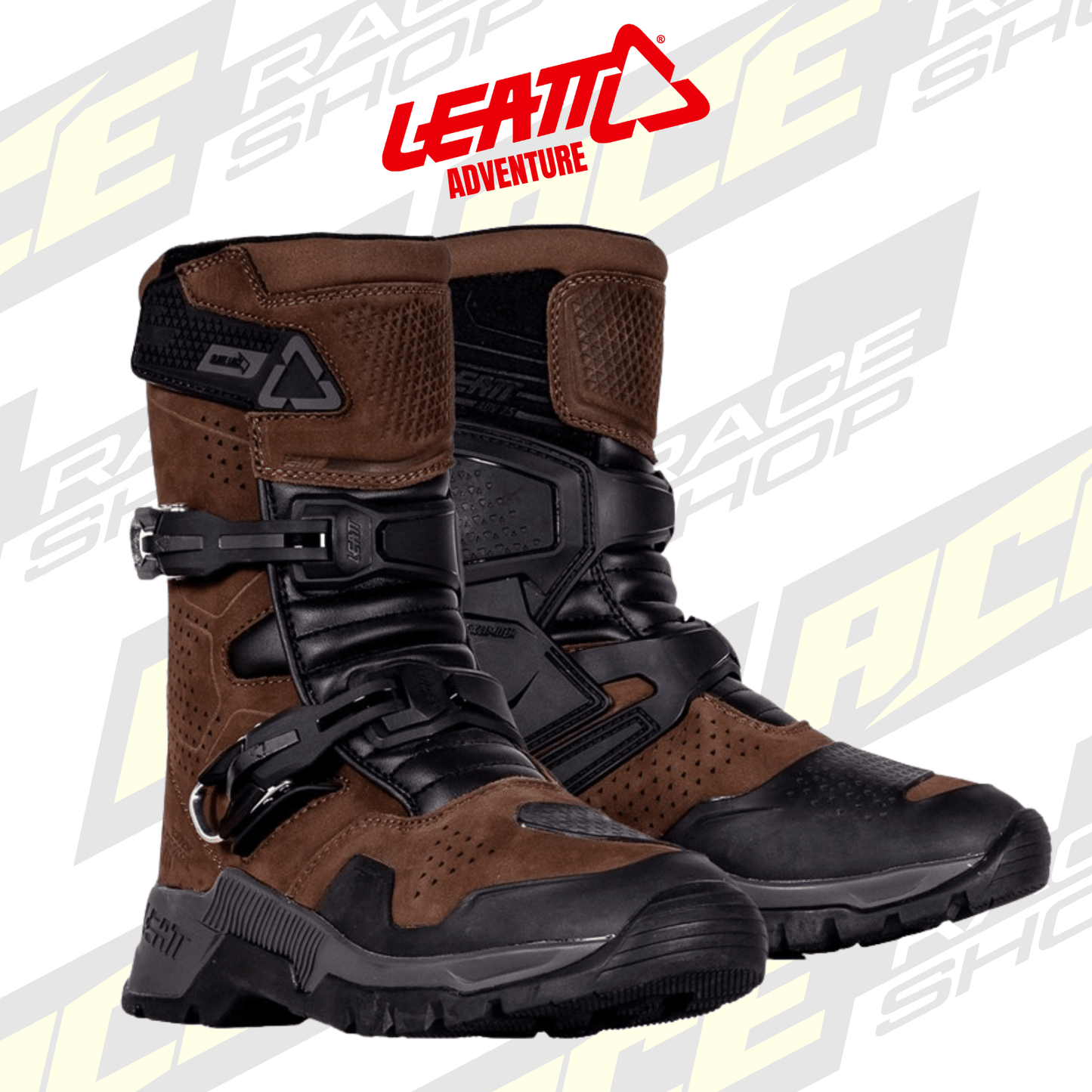 LEATT ADVENTURE BOOT HYDRADRI SHORT 7.5 DESERT / GREEN LANE TRAIL RIDING - ACE Race Shop