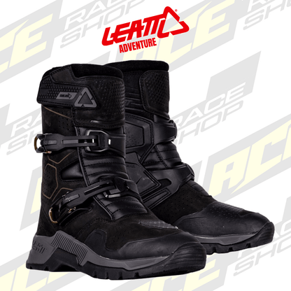 LEATT ADVENTURE BOOT HYDRADRI SHORT 7.5 STEALTH / GREEN LANE TRAIL RIDING - ACE Race Shop