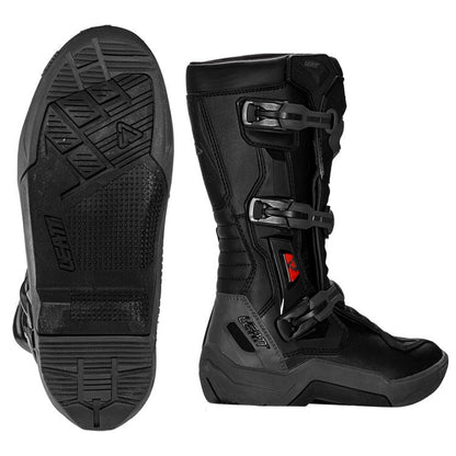LEATT BOOT 3.5 JUNIOR STEALTH BLACK/GREY - ACE Race Shop