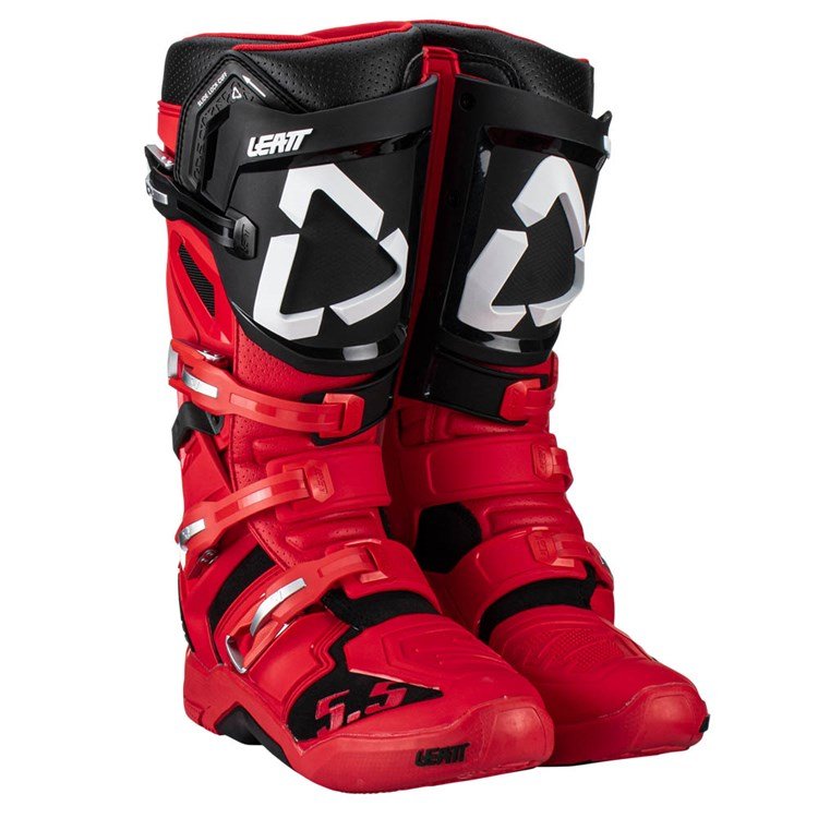 LEATT BOOT 5.5 FLEXLOCK RED - ACE Race Shop