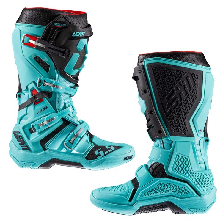 LEATT BOOT 5.5 FLEXLOCK TEAL - MOTOCROSS / ENDURO BOOTS - ACE Race Shop