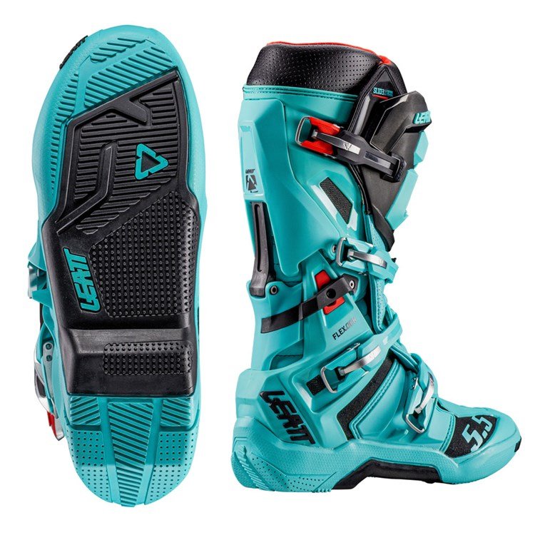 LEATT BOOT 5.5 FLEXLOCK TEAL - MOTOCROSS / ENDURO BOOTS - ACE Race Shop