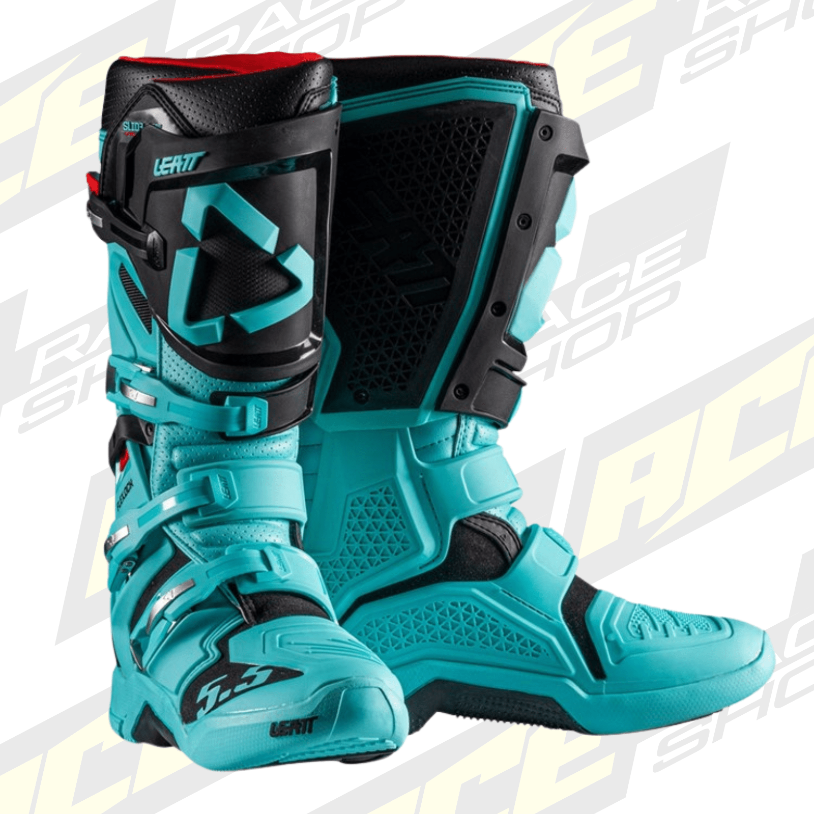 LEATT BOOT 5.5 FLEXLOCK TEAL - MOTOCROSS / ENDURO BOOTS - ACE Race Shop