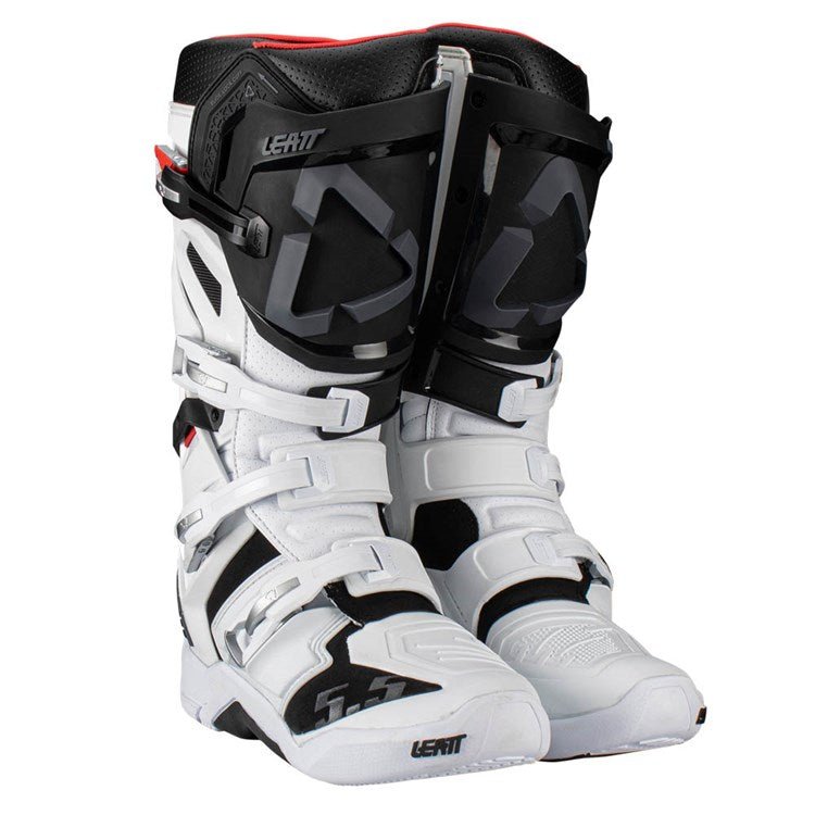 LEATT BOOT 5.5 FLEXLOCK WHITE - ACE Race Shop