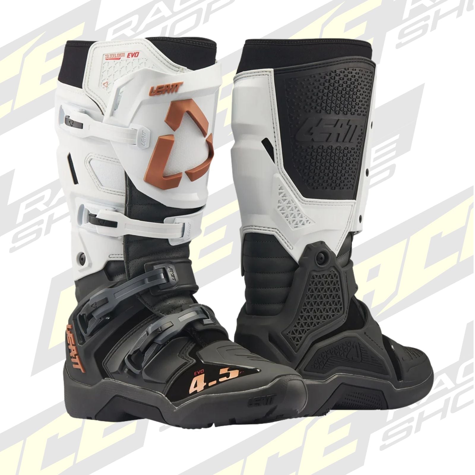 LEATT BOOT MOTO 4.5 ENDURO EVO - WHITE BLACK GOLD - ACE Race Shop