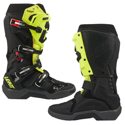 LEATT BOOT MOTO 5.5 FLEXLOCK ENDURO EVO - BLACK/NEON YELLOW - ACE Race Shop