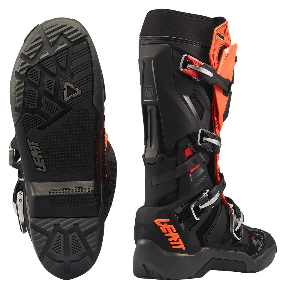 LEATT BOOT MOTO 5.5 FLEXLOCK ENDURO EVO - BLACK/ORANGE - ACE Race Shop