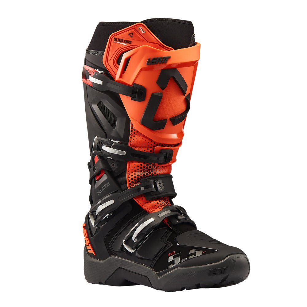 LEATT BOOT MOTO 5.5 FLEXLOCK ENDURO EVO - BLACK/ORANGE - ACE Race Shop