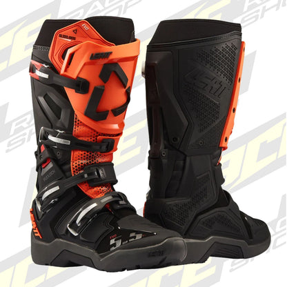 LEATT BOOT MOTO 5.5 FLEXLOCK ENDURO EVO - BLACK/ORANGE - ACE Race Shop