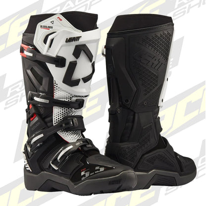 LEATT BOOT MOTO 5.5 FLEXLOCK ENDURO EVO - BLACK/WHITE - ACE Race Shop