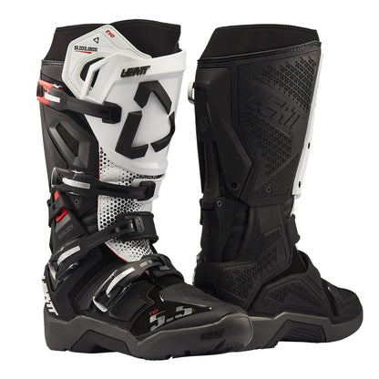 LEATT BOOT MOTO 5.5 FLEXLOCK ENDURO EVO - BLACK/WHITE - ACE Race Shop
