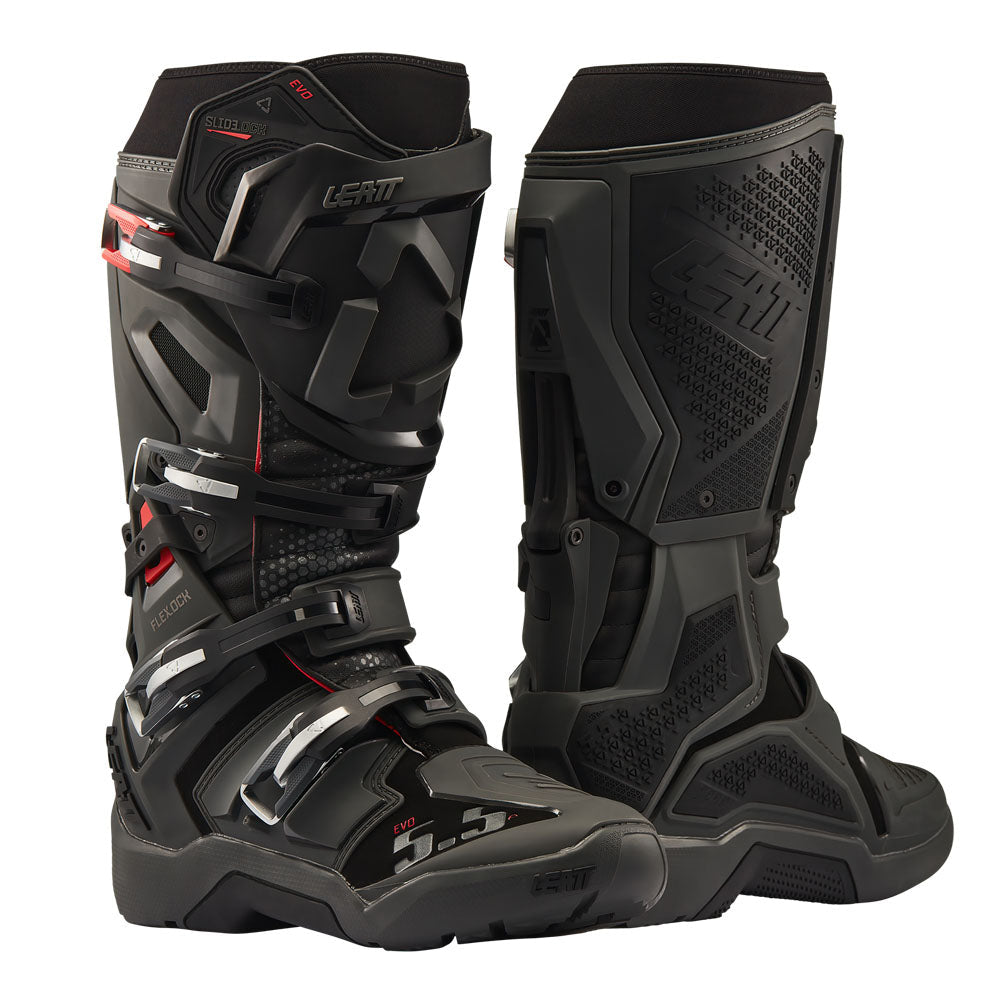 LEATT BOOT MOTO 5.5 FLEXLOCK ENDURO EVO - GRAPHENE BLACK - ACE Race Shop