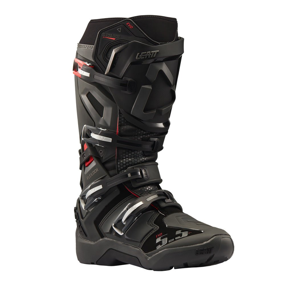 LEATT BOOT MOTO 5.5 FLEXLOCK ENDURO EVO - GRAPHENE BLACK - ACE Race Shop
