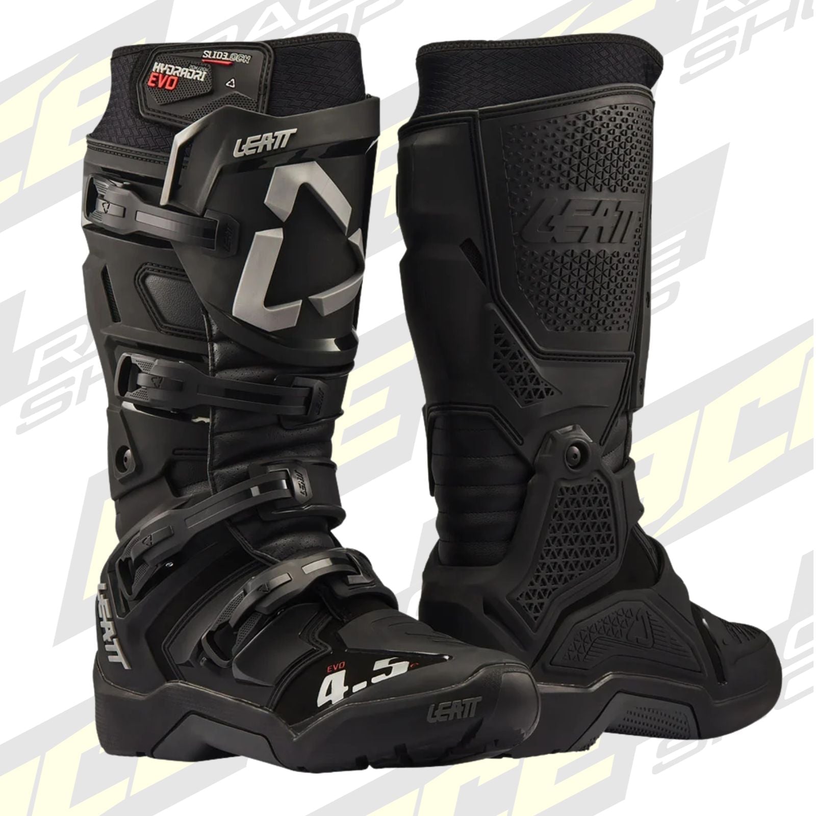 LEATT BOOT MOTOCROSS ENDURO 4.5 HYDRADRI EVO WATERPROOF - BLACK - ACE Race Shop