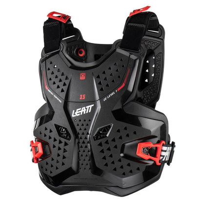 LEATT CHEST PROTECTOR 3.5 JUNIOR BLACK/RED LARGE/X - LARGE 147 - 159CM - ACE Race Shop