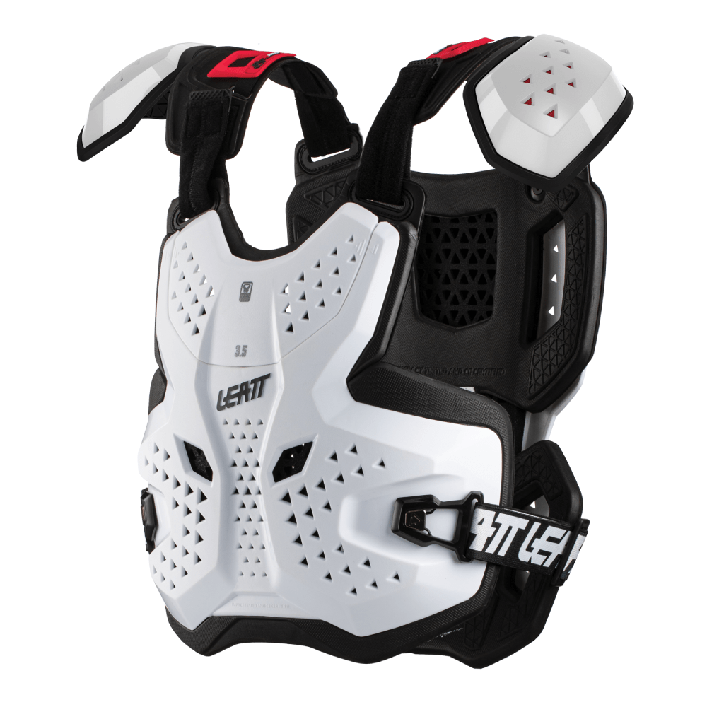 LEATT CHEST PROTECTOR 3.5 PRO ADULT WHITE - ACE Race Shop