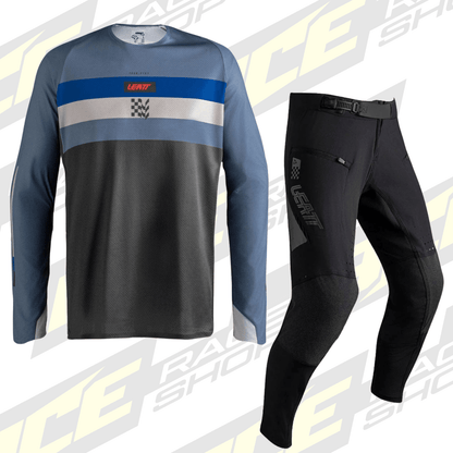 LEATT ENDURO 4.5 SHIRT & PANT KIT COMBO BLACK/GREY - ACE Race Shop
