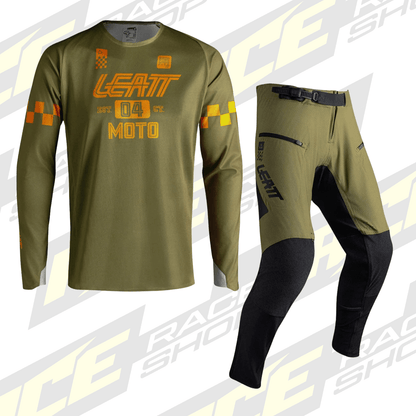 LEATT ENDURO 4.5 SHIRT & PANT KIT COMBO KHAKI BROWN X-FLOW - ACE Race Shop