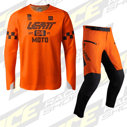 LEATT ENDURO 4.5 SHIRT & PANT KIT COMBO X-FLOW ORANGE - ACE Race Shop