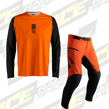 LEATT ENDURO MOTO 4.5 SHIRT & JERSEY KIT COMBO - SPEED ORANGE - ACE Race Shop