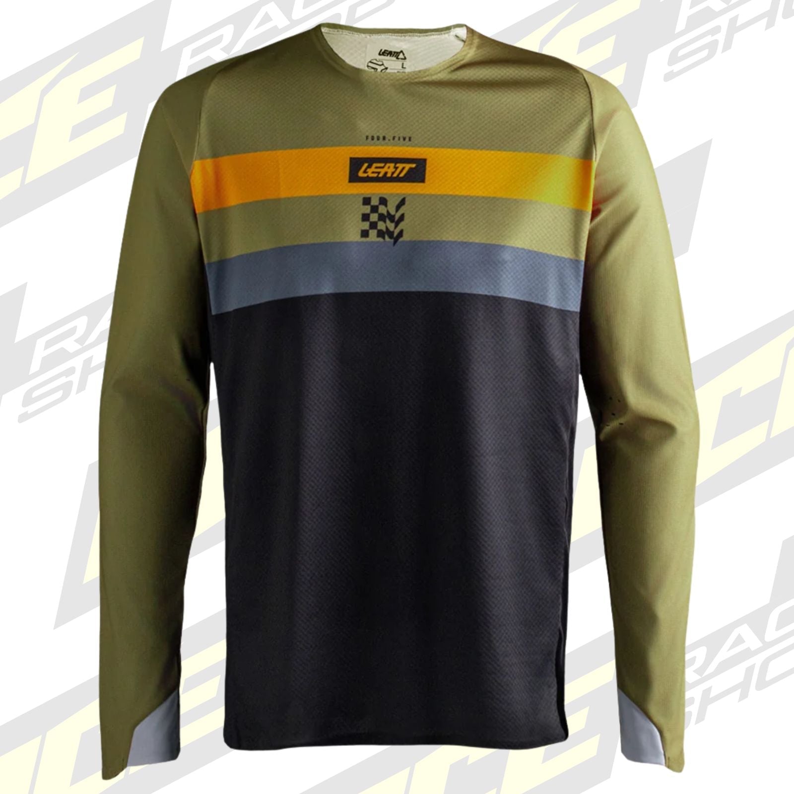 LEATT ENDURO SHIRT JERSEY TOP MOTO 4.5 ENDURO STRIPE - KHAKI BROWN - ACE Race Shop