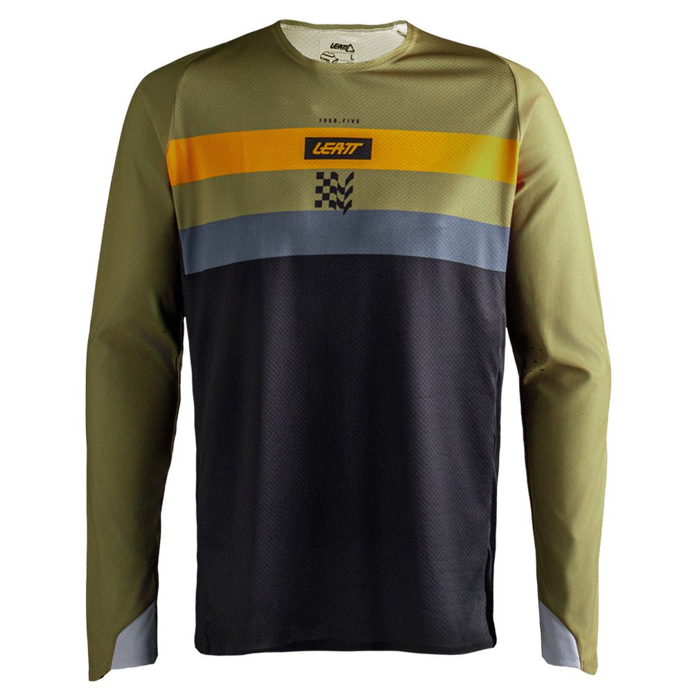 LEATT ENDURO SHIRT JERSEY TOP MOTO 4.5 ENDURO STRIPE - KHAKI BROWN - ACE Race Shop