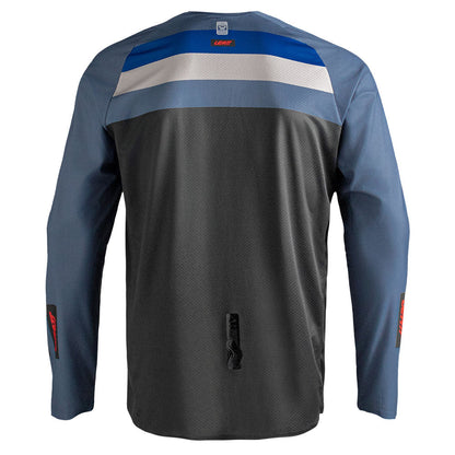 LEATT ENDURO SHIRT JERSEY TOP MOTO 4.5 ENDURO STRIPE - OCEAN GREY - ACE Race Shop