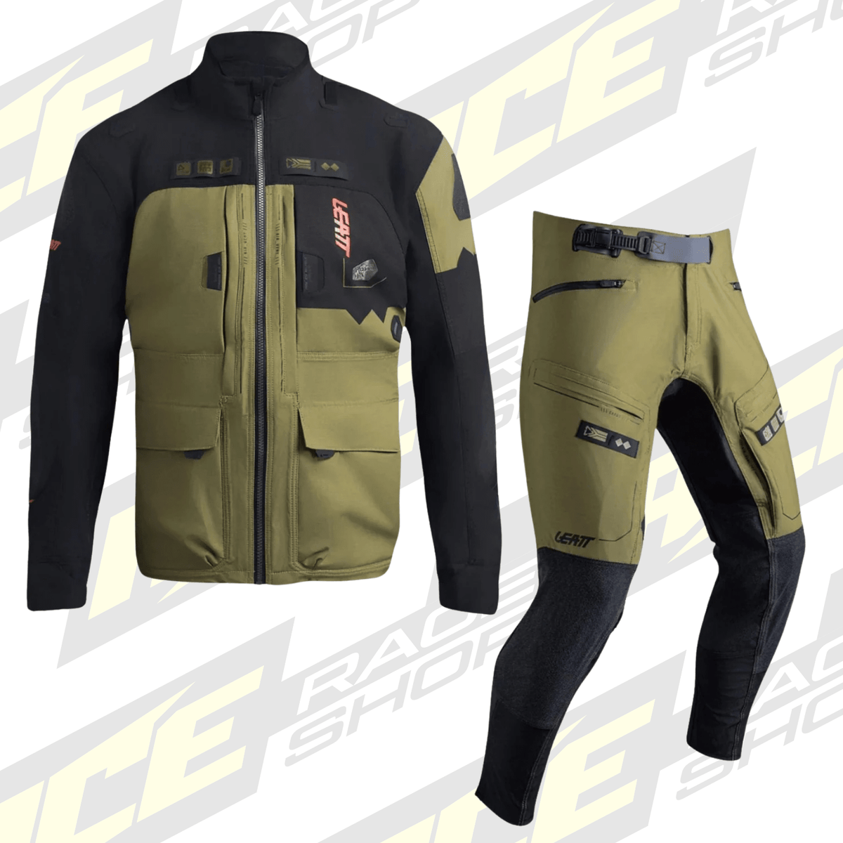 LEATT ENDURO WAERPROOF HYDRADRI 6.5 JACKET&PANT COMBO - KHAKI - ACE Race Shop