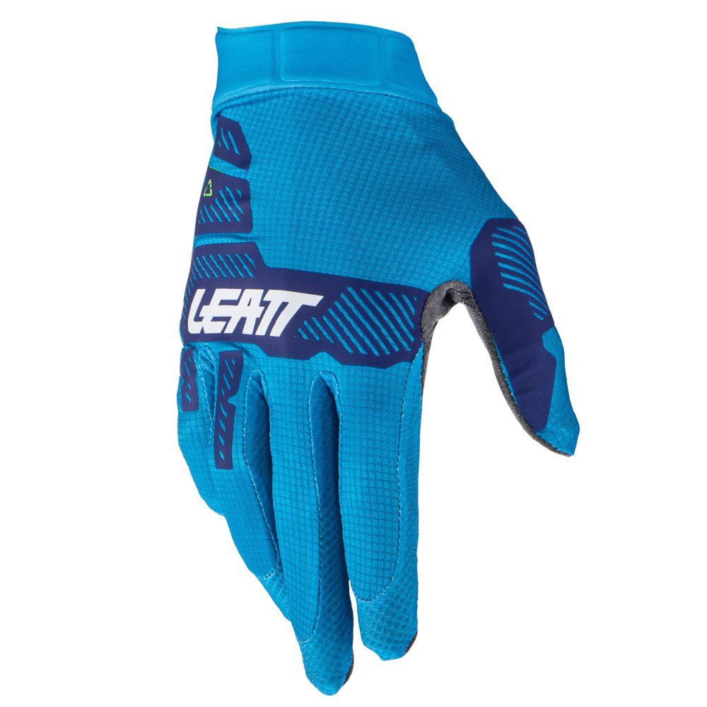 LEATT GLOVE MOTO 1.5 GRIP R CYAN LARGE - ACE Race Shop