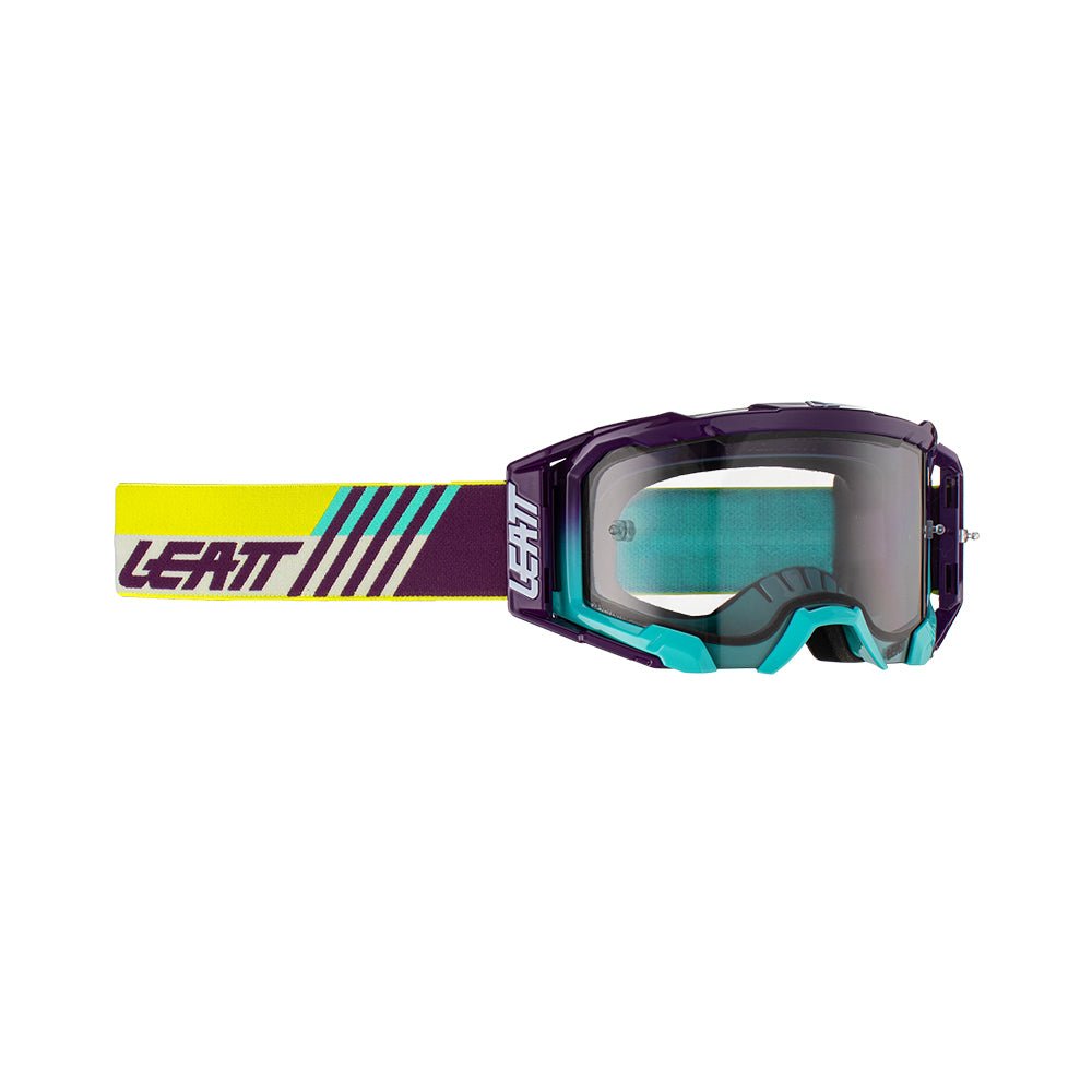 LEATT GOGGLE VELOCITY 5.5 INDIGO - LIGHT GREY LENS (r) - ACE Race Shop