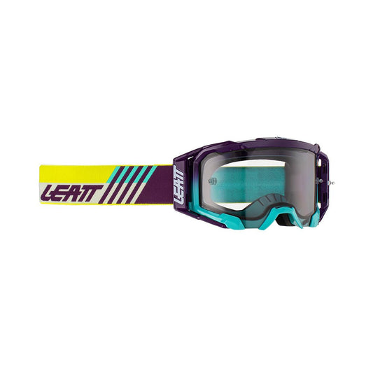 LEATT GOGGLE VELOCITY 5.5 INDIGO - LIGHT GREY LENS (r) - ACE Race Shop