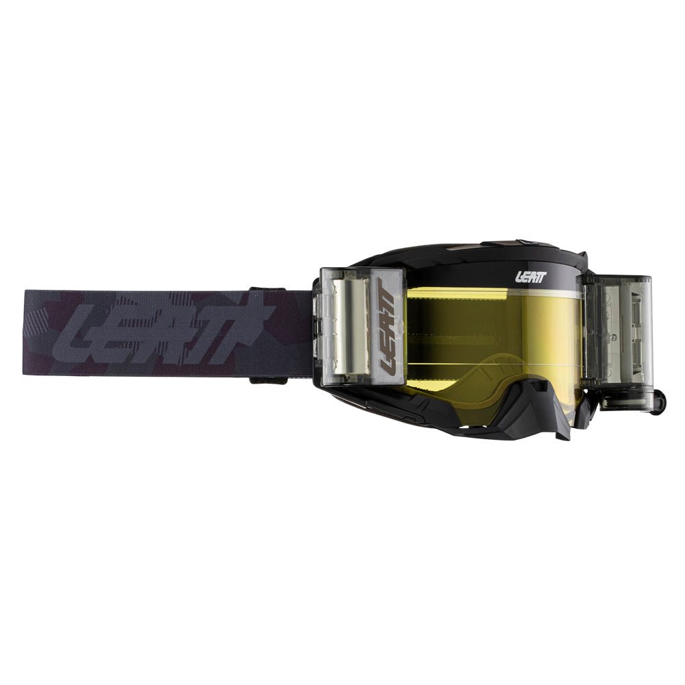 LEATT GOGGLE VELOCITY 5.5 ROLL - OFF STEALTH - YELLOW LENS - ACE Race Shop