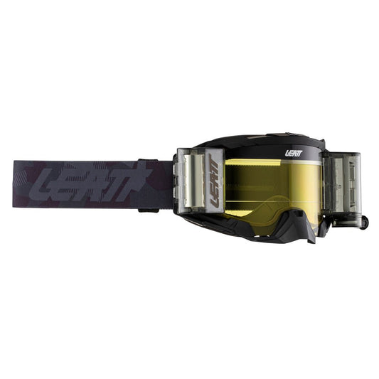 LEATT GOGGLE VELOCITY 5.5 ROLL - OFF STEALTH - YELLOW LENS - ACE Race Shop