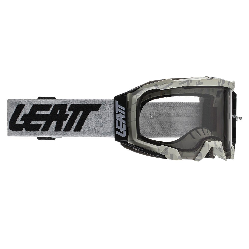 LEATT GOGGLE VELOCITY 5.5 STEEL - LIGHT GREY LENS (r) - ACE Race Shop