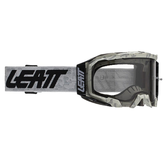 LEATT GOGGLE VELOCITY 5.5 STEEL - LIGHT GREY LENS (r) - ACE Race Shop