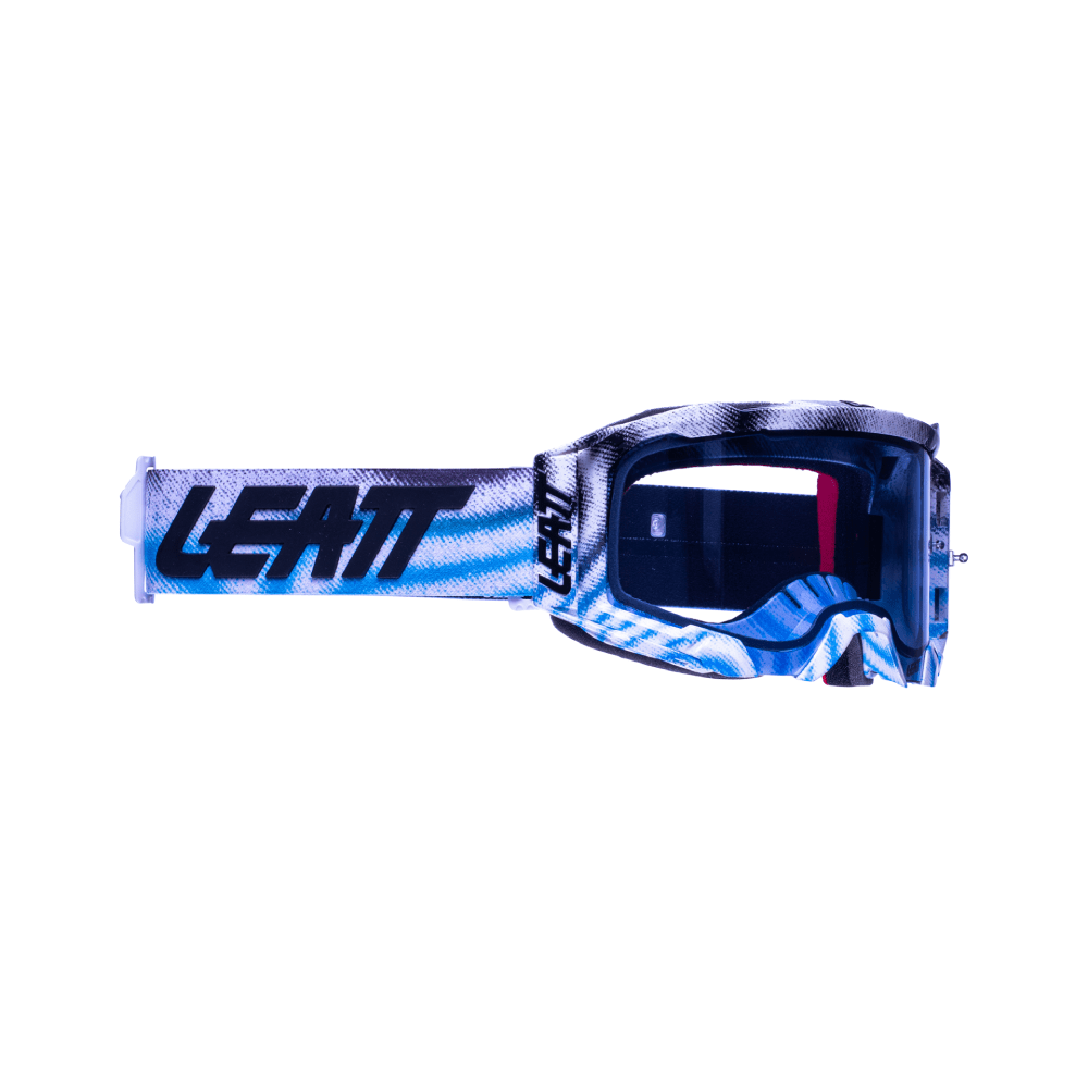 LEATT GOGGLE VELOCITY 5.5 ZEBRA BLUE - BLUE LENS (r) - ACE Race Shop